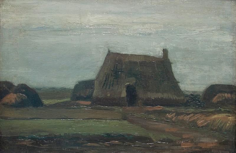 unknow artist vincent van gogh boederij met turfhopen 1883